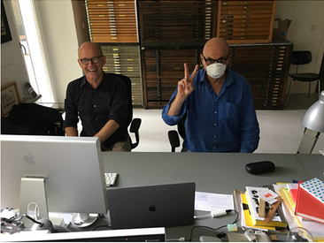 Andreasund Erik Men at work: Erik Spiekermann (links) und Andreas Pflüger